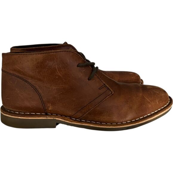 Hawkings McGill Men’s Desert Chukka Boots Size 9 Brown Leather Lace-Up - Picture 2 of 8